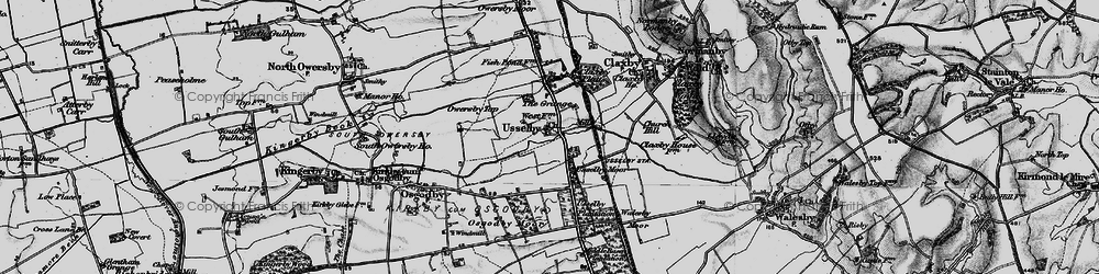 Old map of Usselby in 1898