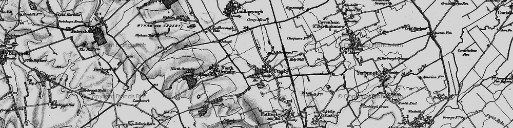 Old map of Utterby in 1899