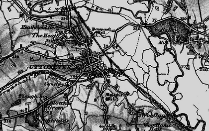 Old map of Uttoxeter in 1897