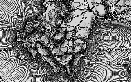 Old map of Braich y Pwll in 1898