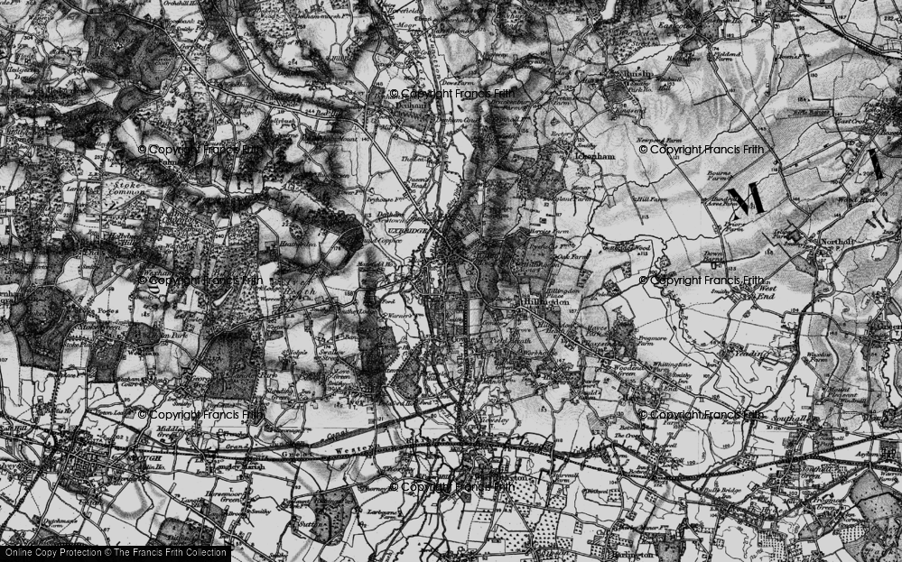 Old Map of Uxbridge, 1896 in 1896