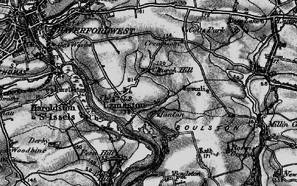 Old map of Uzmaston in 1898