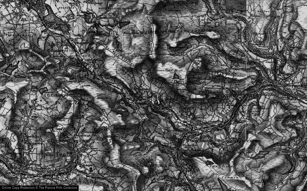 Old Map of Vale, 1896 in 1896