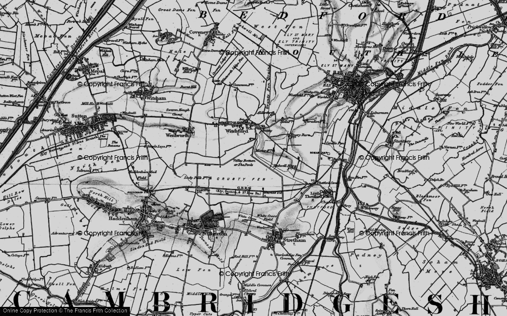 Old Map of Valley Bottom, 1898 in 1898