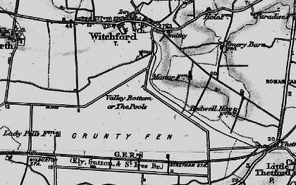 Old map of Valley Bottom in 1898