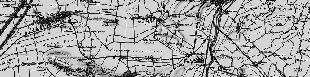 Old map of Valley Bottom in 1898