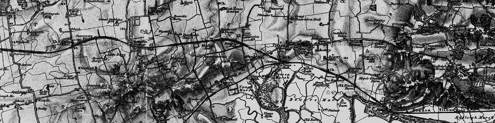 Old map of Vange in 1896