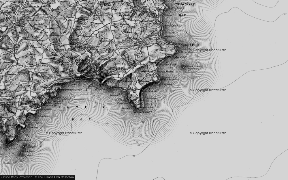 Old Map of Vault Beach, 1895 in 1895