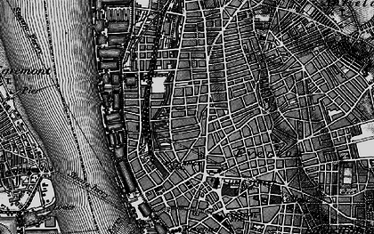 Old map of Vauxhall in 1896