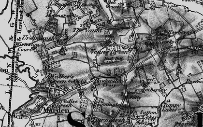 Old map of Venn's Green in 1898