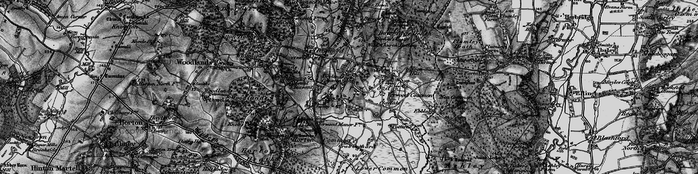 Old map of Verwood in 1895