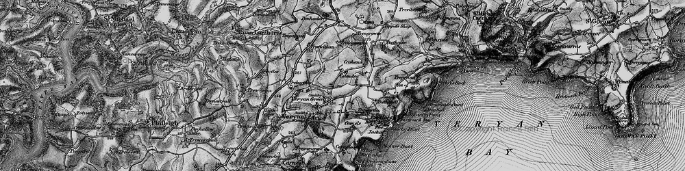 Old map of Veryan Green in 1895