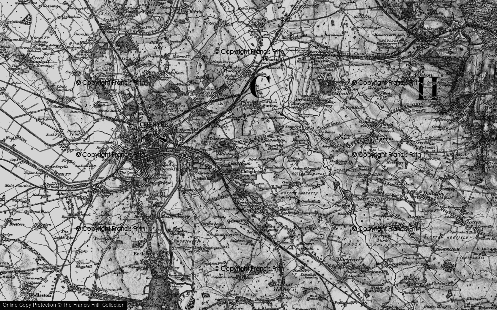 Old Map of Vicarscross, 1896 in 1896