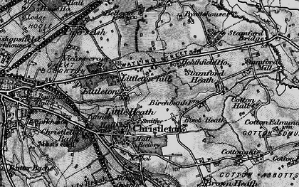 Old map of Vicarscross in 1896