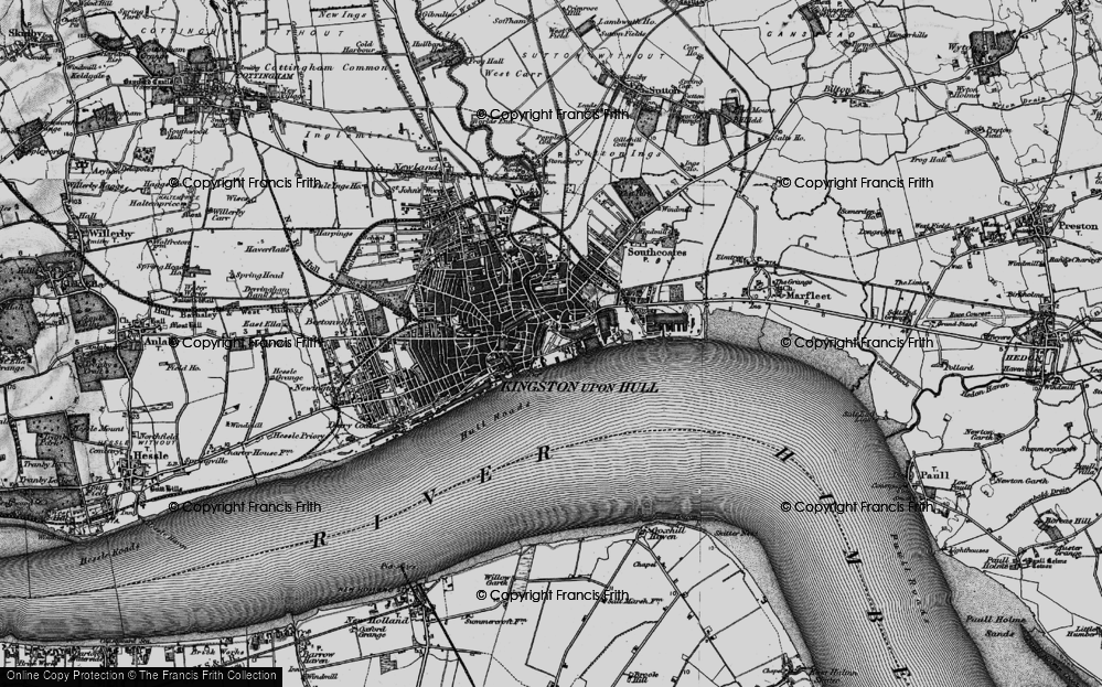 Old Map of Victoria Dock Village, 1895 in 1895