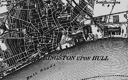 Old map of Hull Roads in 1895