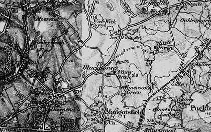 Old map of Vinney Green in 1898