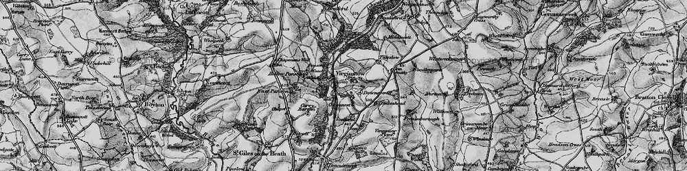 Old map of Virginstow in 1895