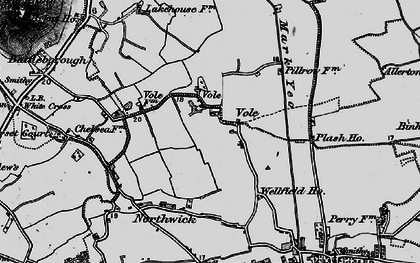 Old map of Vole in 1898