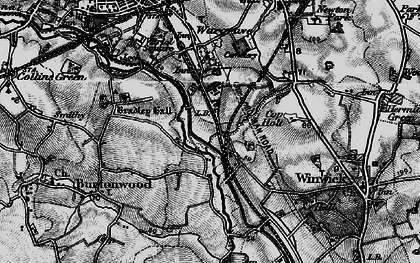 Old map of Bradlegh Old Hall in 1896
