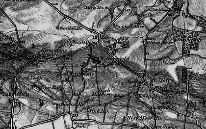 Old map of Wackerfield in 1897