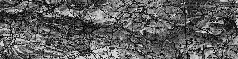 Old map of Wackerfield in 1897