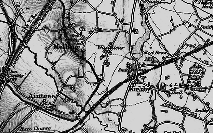 Old map of Waddicar in 1896