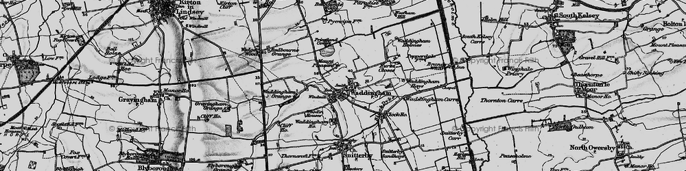 Old map of Waddingham in 1898