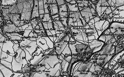 Old map of Bookers in 1898