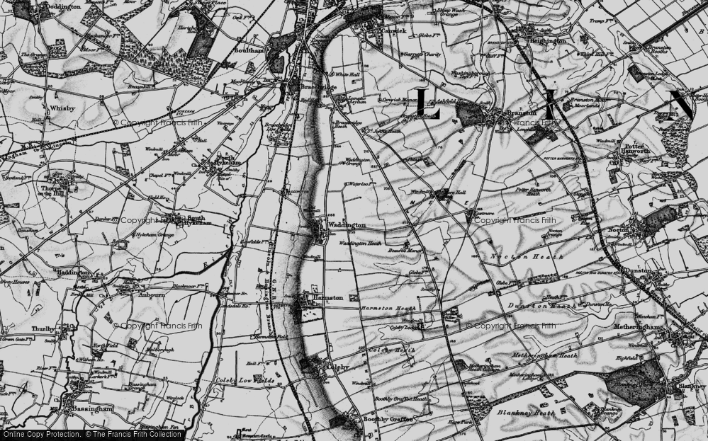Old Map of Waddington, 1899 in 1899