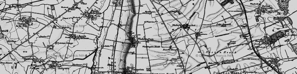 Old map of Waddington in 1899