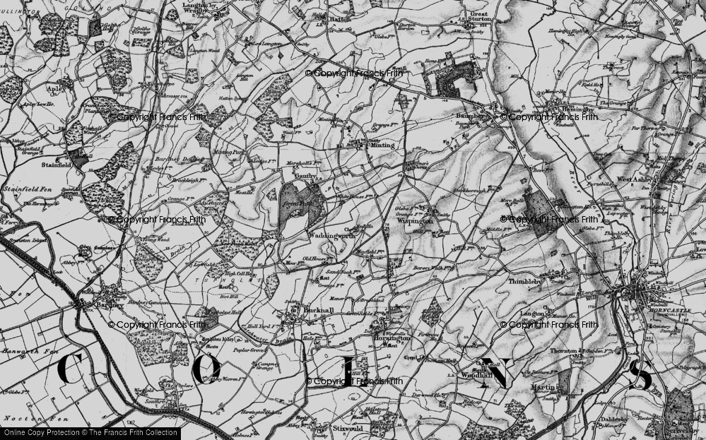 Old Map of Waddingworth, 1899 in 1899