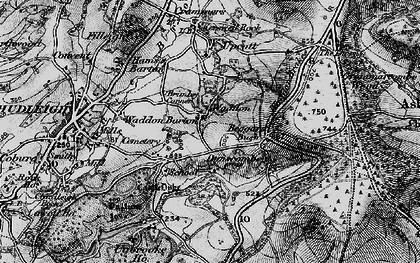 Old map of Waddon in 1898