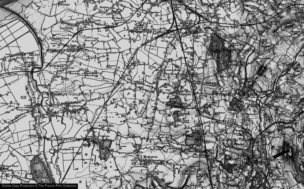 Old Map of Wade Hall, 1896 in 1896