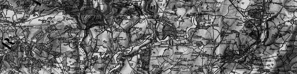 Old map of Wadesmill in 1896