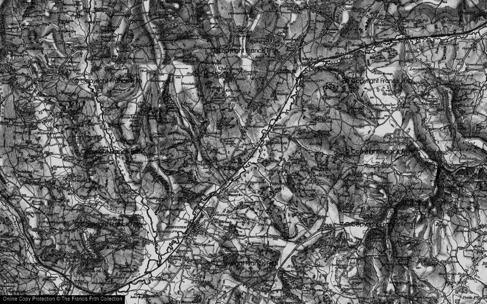 Old Map of Waggs Plot, 1898 in 1898