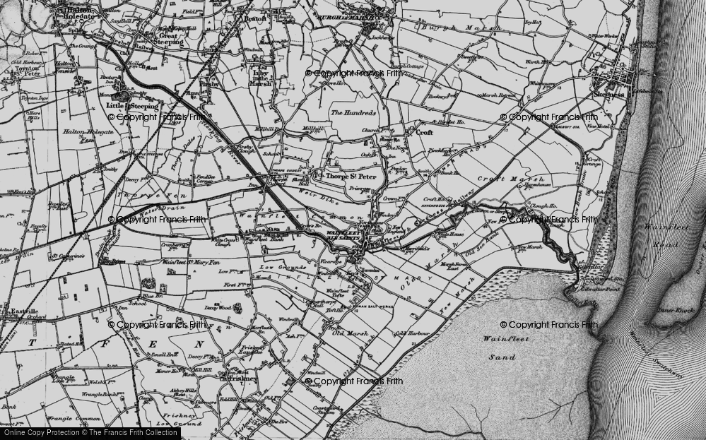 Old Map of Wainfleet All Saints, 1898 in 1898