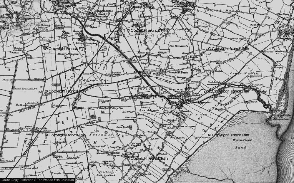 Old Map of Wainfleet Bank, 1899 in 1899
