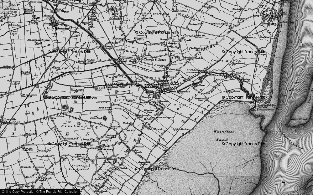 Old Map of Wainfleet St Mary, 1898 in 1898