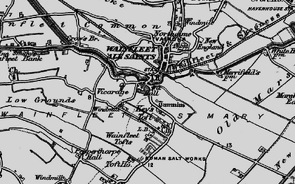 Old map of Wainfleet St Mary in 1898