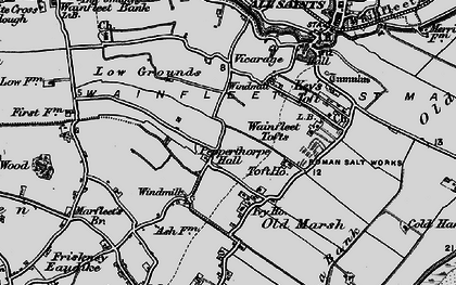 Old map of Wainfleet Tofts in 1899