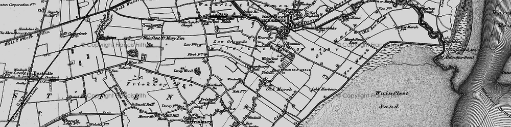 Old map of Wainfleet Tofts in 1899