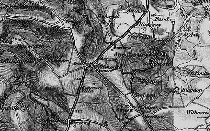 Old map of Wainhouse Corner in 1896