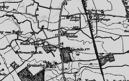Old map of Waithe in 1899