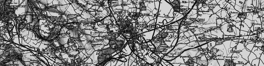 Old map of Wakefield in 1896