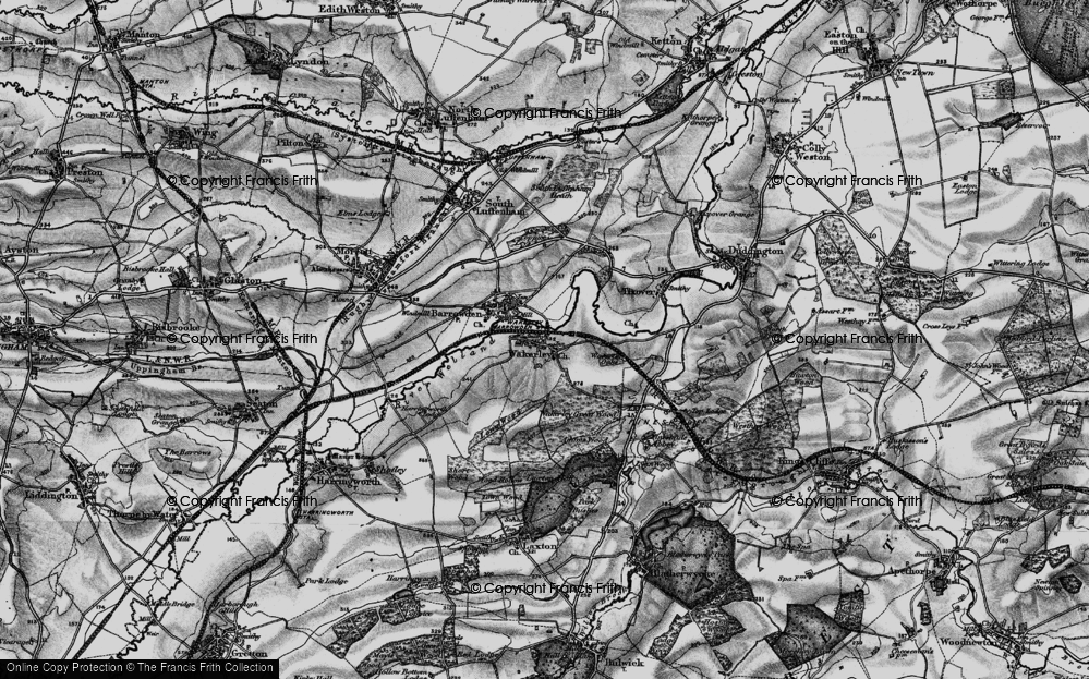 Old Map of Wakerley, 1898 in 1898