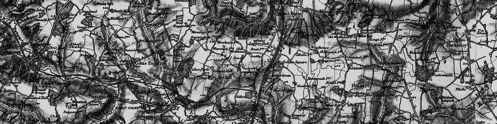 Old map of Wakes Colne Green in 1895