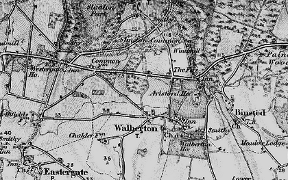 Old map of Slindon Common in 1895