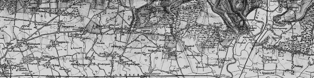 Old map of Walberton in 1895