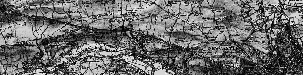 Old map of Walbottle in 1897